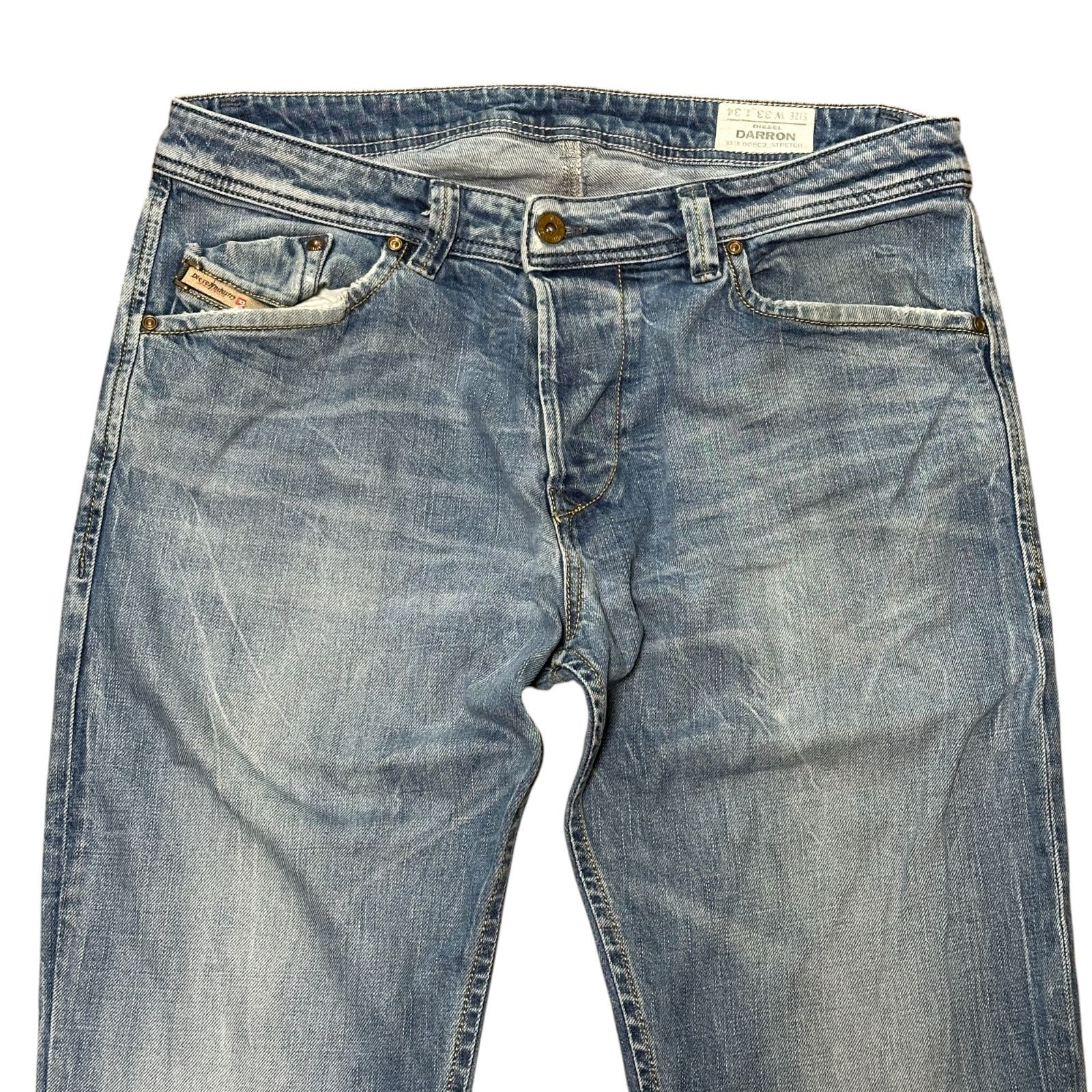 DIESEL DARRON 008C3 テーパードデニム ライトブルー メンズXL