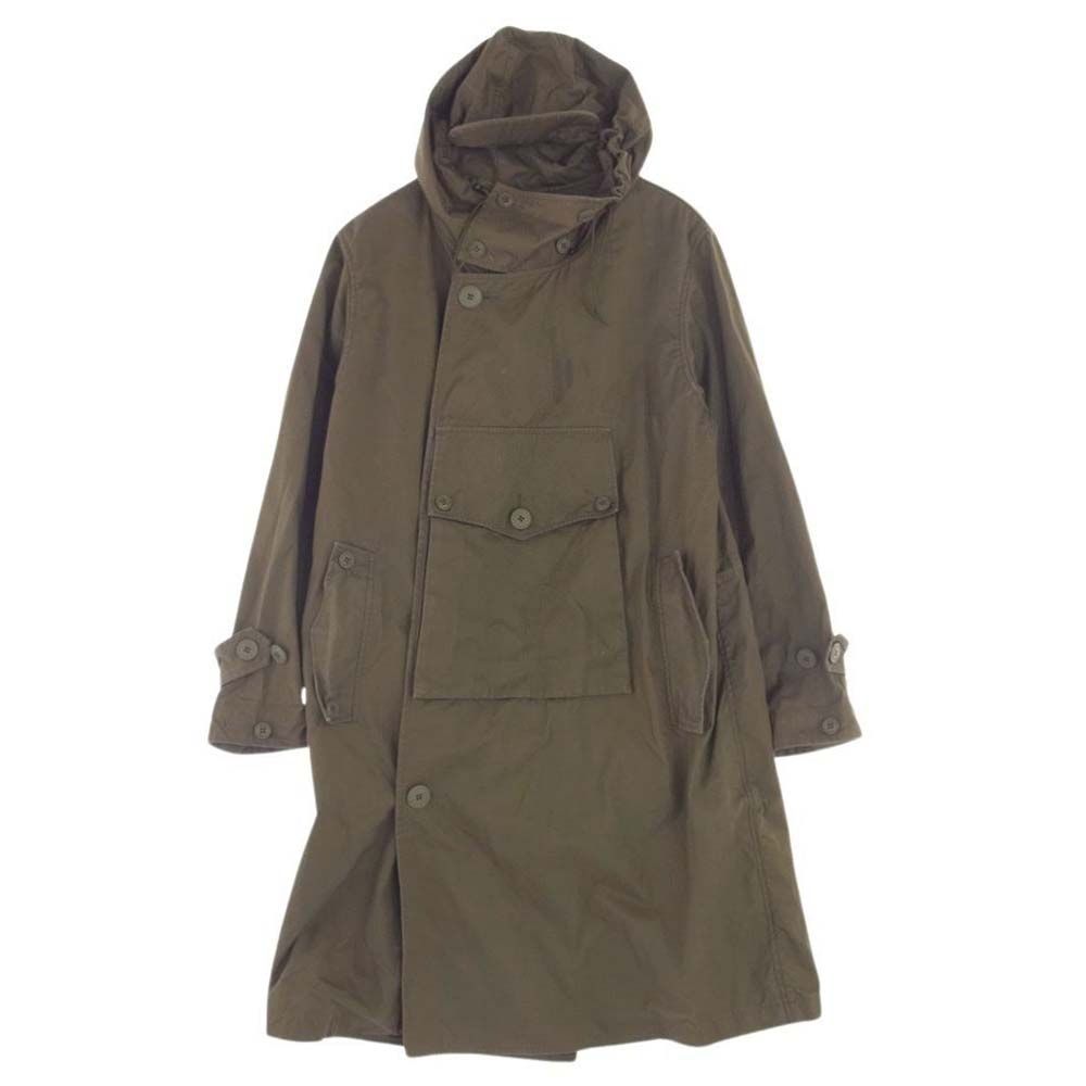 snowpeak スノーピーク コート JK-16AU110 VENTILE OVER COAT ベンタイル コットン オーバー フーデッド ロング  コート ブラウン系 L【中古】