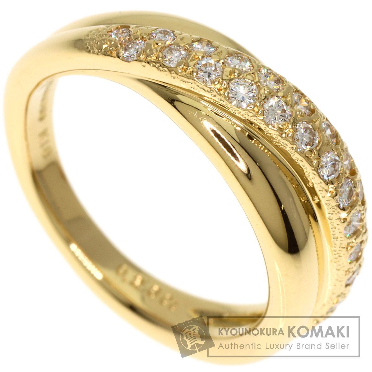 MIKIMOTO ミキモト ダイヤモンド リング 指輪 K18YG レディース