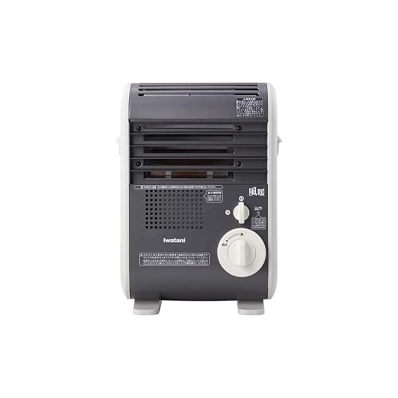 Iwatani イワタニ カセットガス ストーブ 発電する ファンヒーター 手軽に持ち運び ポータブル タイプ NEWモデル 風暖 温風式 グレー 0