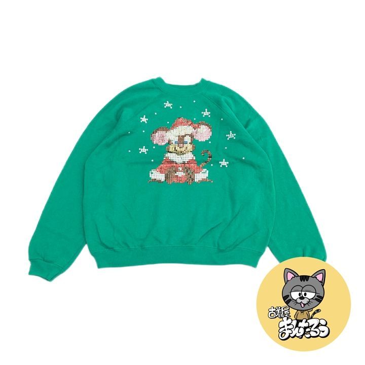 90s 古着 タルテックス スウェット オーバーサイズ グリーン XL