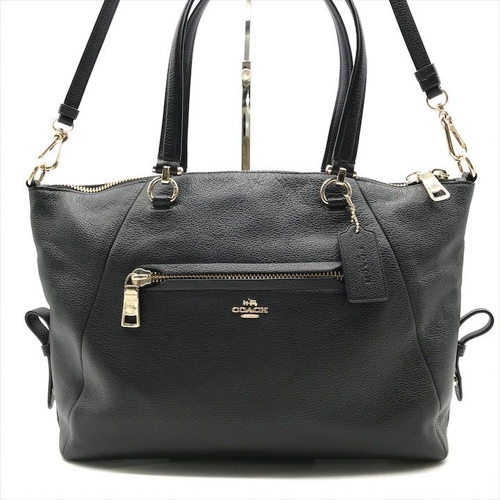 超美品 COACH コーチ 2WAY トート ショルダー バッグ ブラック k1920 - メルカリ