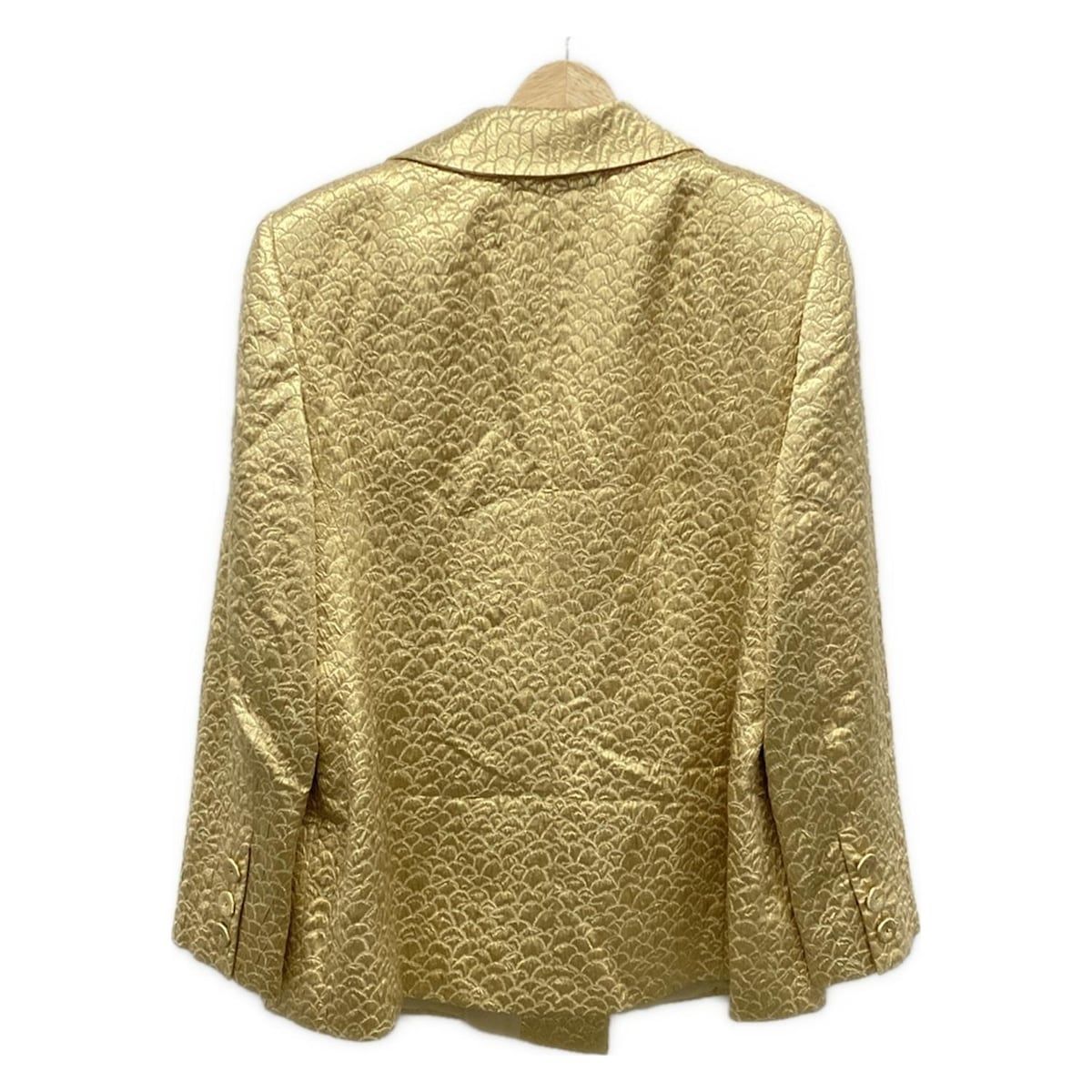 AKRIS アクリス ジャケット レディース - ゴールド 長袖 肩パッド ラメ 春 秋