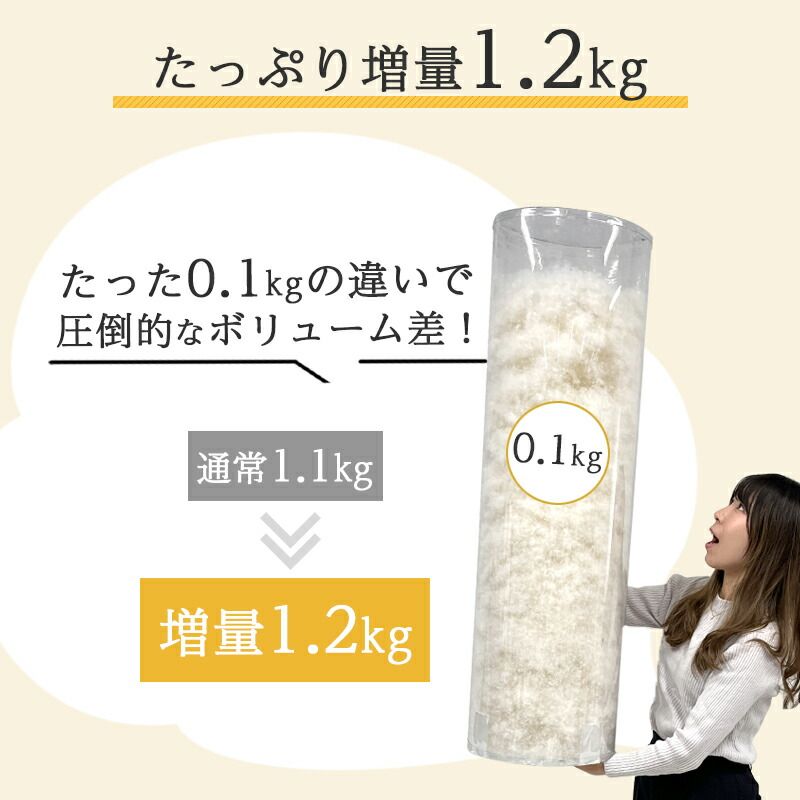 増量1.2kg 羽毛