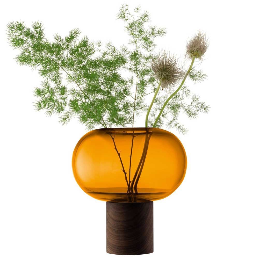 LSA OBLATE オブレート Vase G1718-21-835 アンバー H21.5cm LOB11 エルエスエー フラワーベース 花器 花瓶