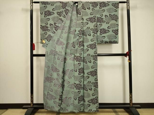 平和屋着物*夏物 アンティーク 大正ロマン 小紋 絽 紫陽花 正絹 AABA5606sx