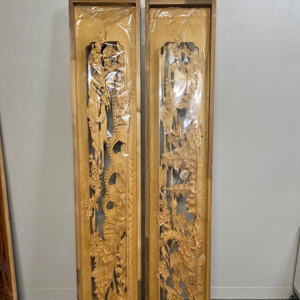 ▽現状販売▽ 筬欄間2枚セット アンティーク建具 明かり取り 明り取り