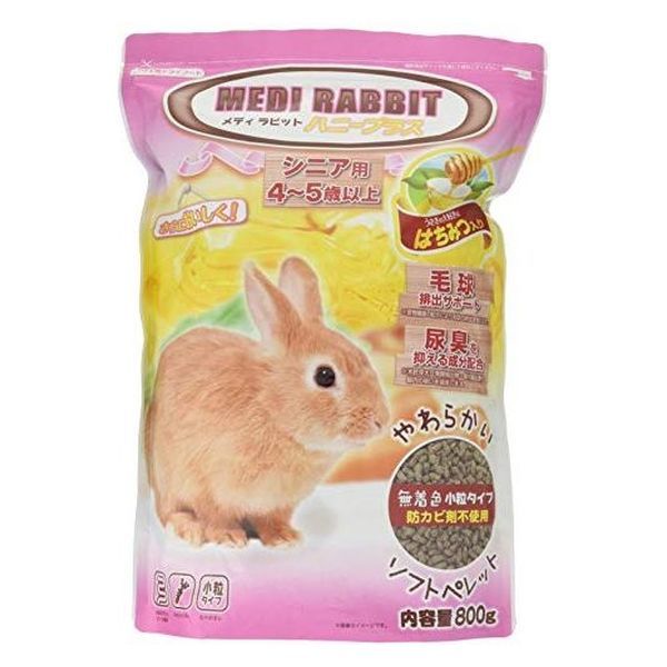 同梱不可 12個セット ニチドウ メディラビット ラビットフード シニア ハニープラス 800g