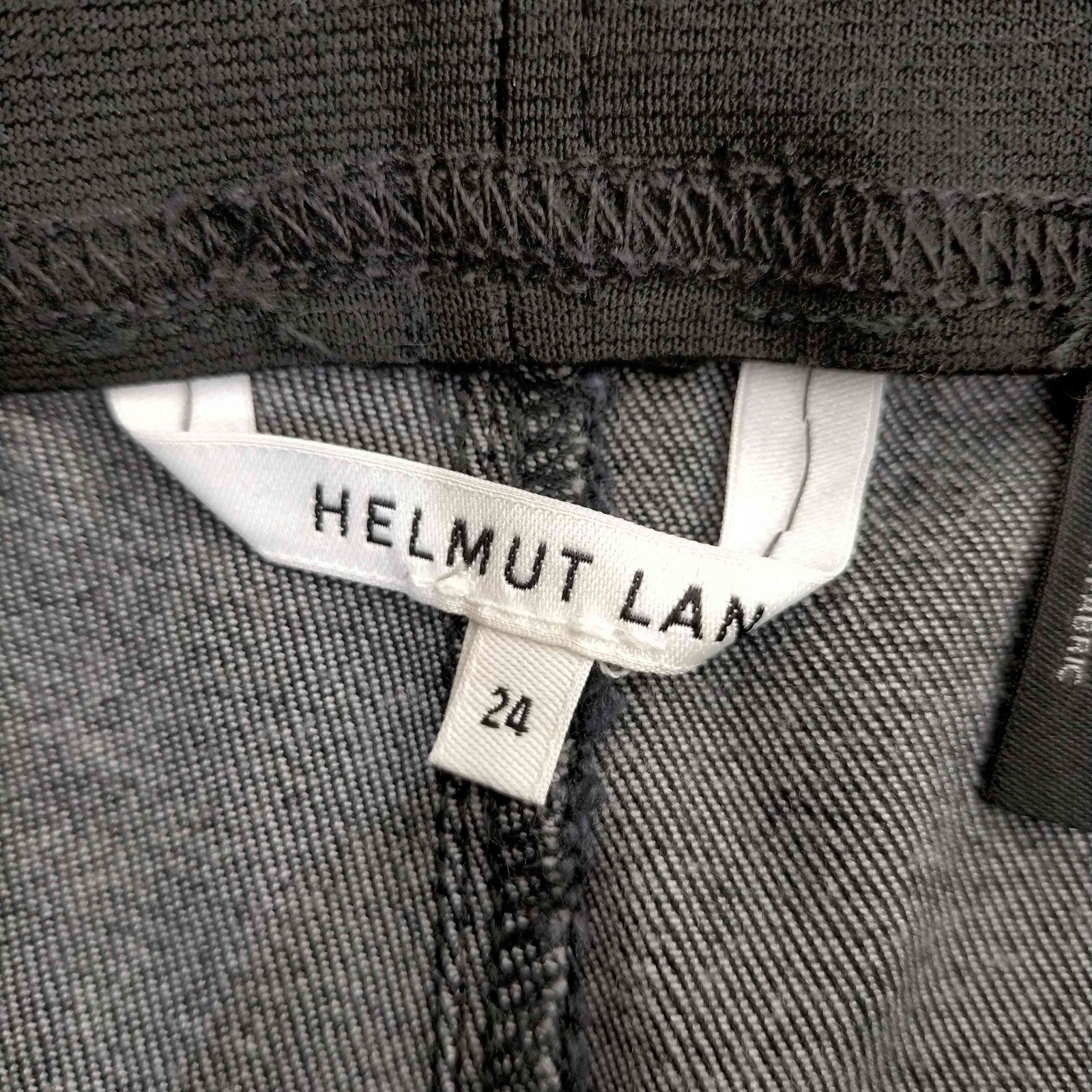 ヘルムートラング HELMUT LANG COATED BLACK SEAM SKNY LG イージーパンツ スキニー スリム ロング レディース UK：24 