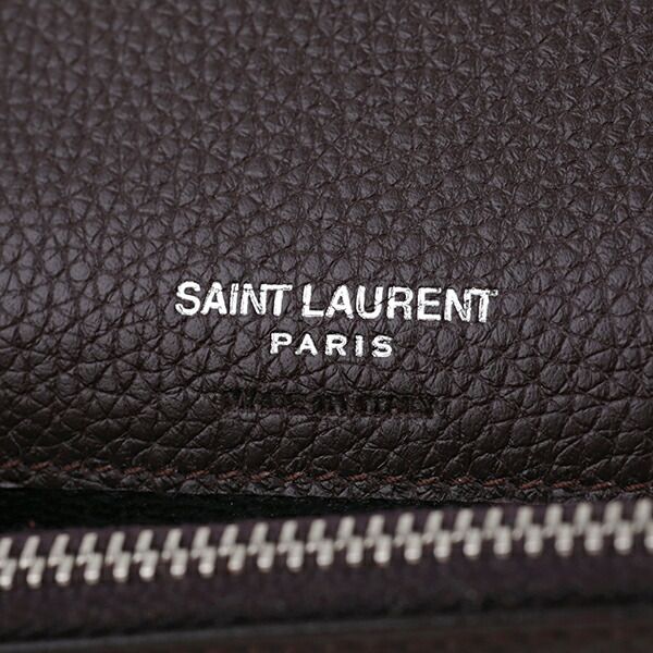 新品 サンローラン SAINT LAURENT 2つ折り財布 コンパクトウォレット ボルドー