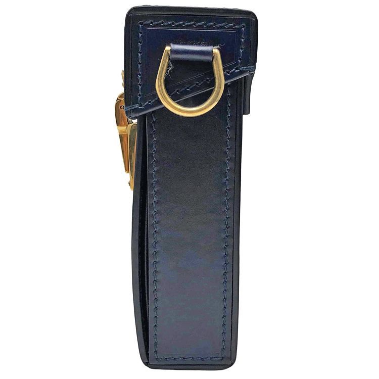 【美品】ネイビー　ダンヒル　縦型バッグ dunhill ダンヒル GTロック ボックス ショルダーバッグ 1893 ボックス