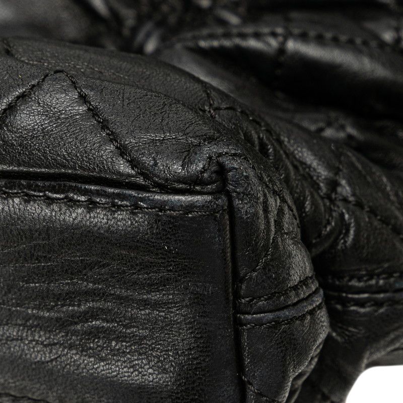 シャネル マトラッセ ラムスキン チェーン トート ショルダー バッグ 黒 CHANEL マトラッセ チェーンショルダー トートバッグ ラムスキン 黒
