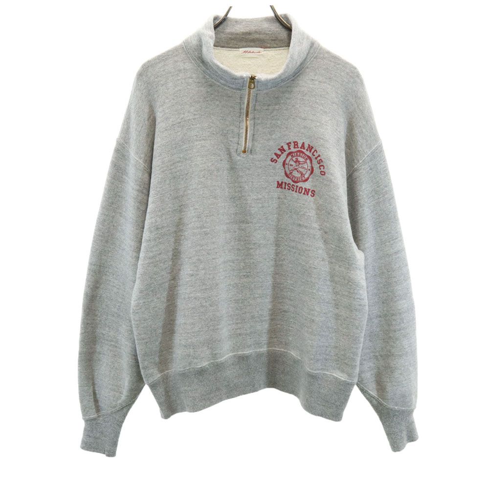 A.G.SPALDING & BROS × MISSION DISTRICT 日本製 長袖 ハーフジップ  