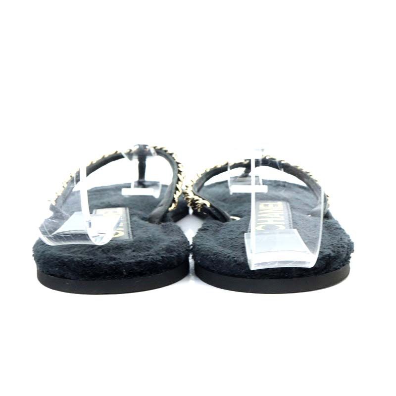 CHANEL フラットサンダル　トングサンダル シャネル CHANEL トングサンダル フラット ココマーク チェーン