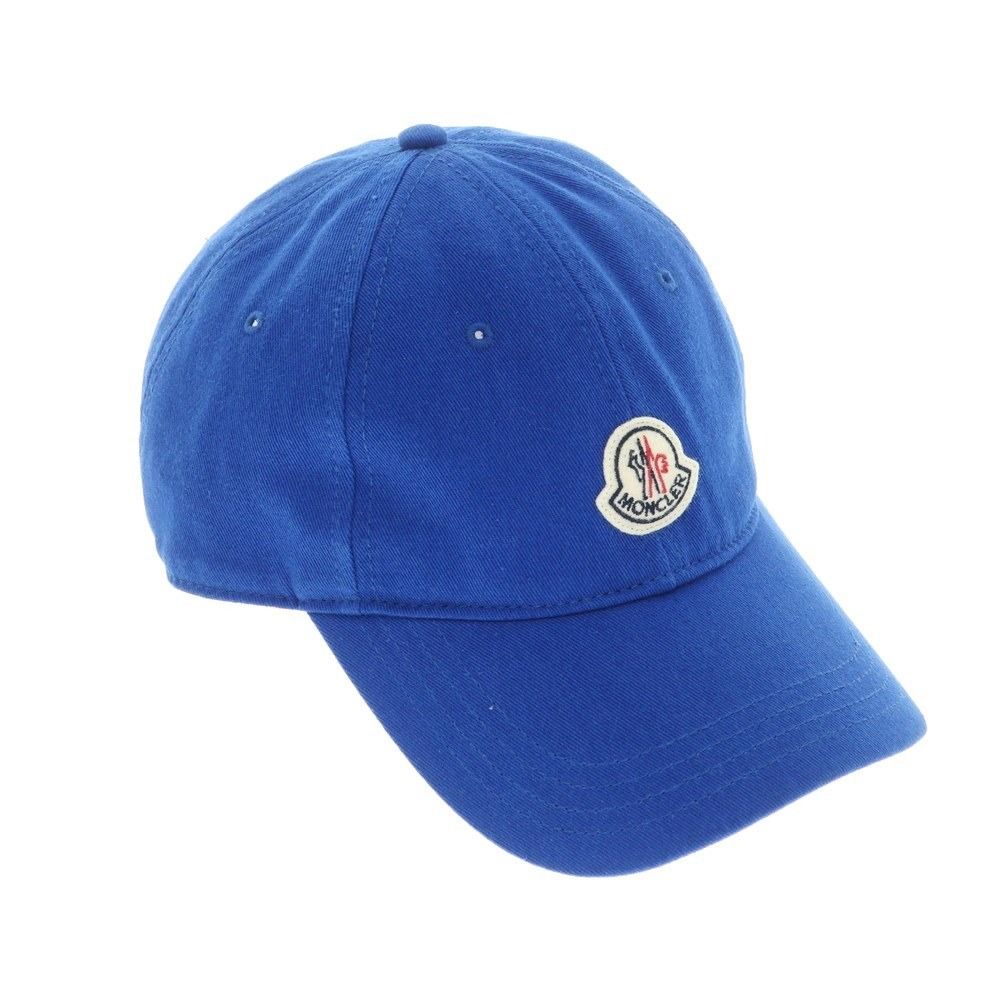 モンクレール MONCLER コットンツイル 6パネル キャップ ブルー