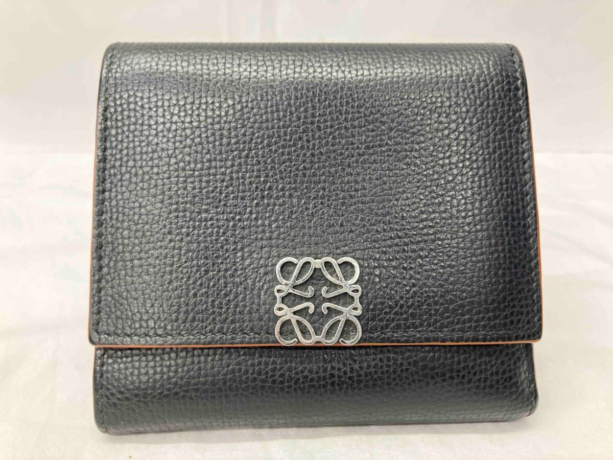 LOEWE ロエベ|三つ折り財布|トライフォールド|262027|ブラック