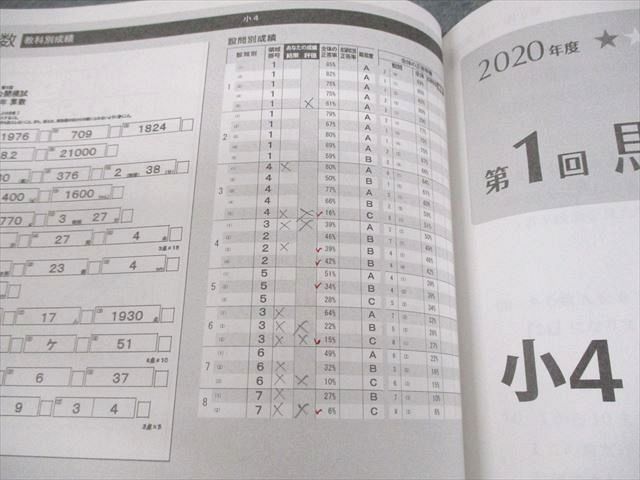 馬渕公開模試　小４ 2019年度　１年分 馬渕教室 小4 中学受験コース 2019/2020年度 第3回、第4回 馬渕