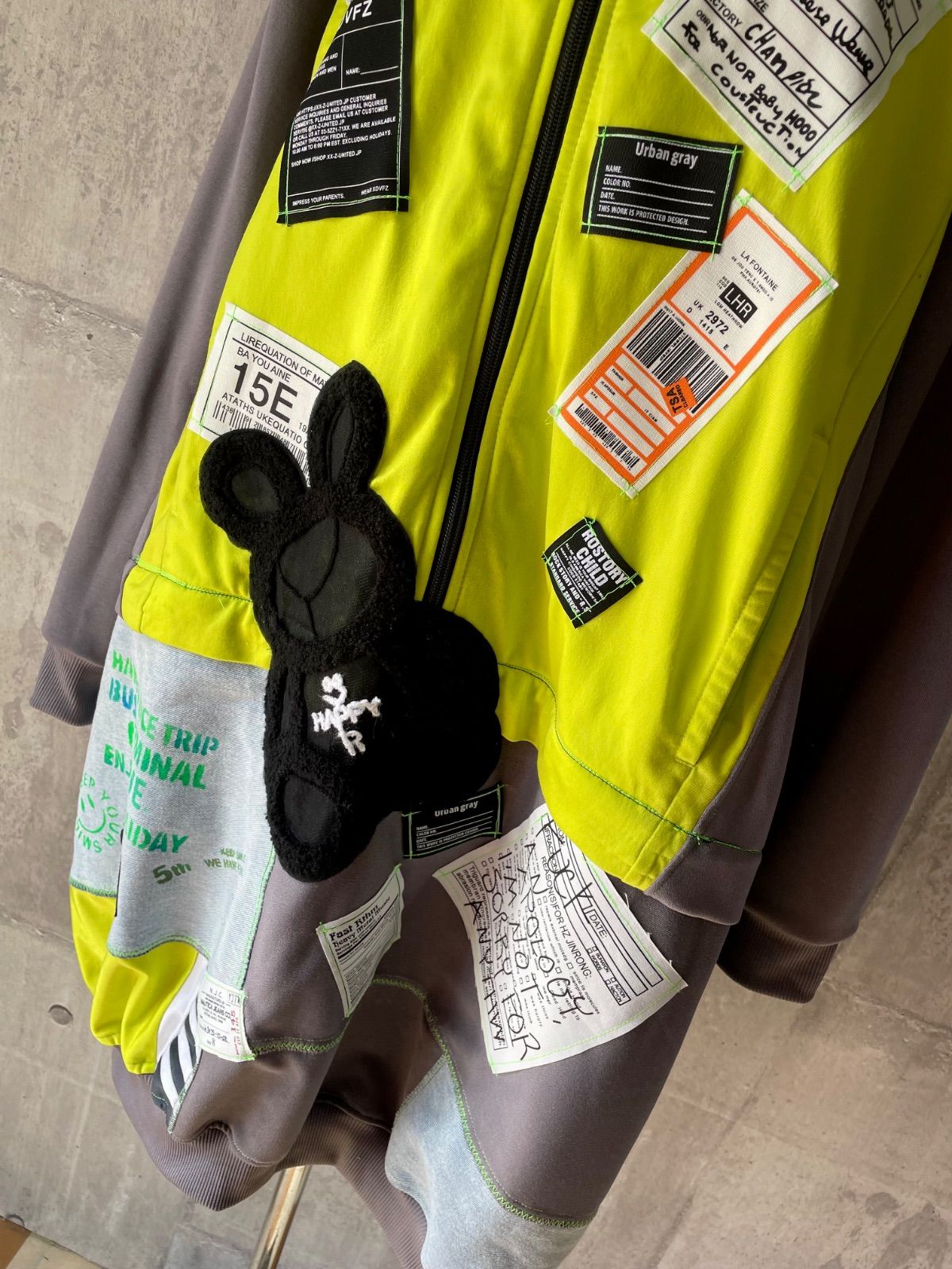 パッチワークワンピース ストレッチワンピース