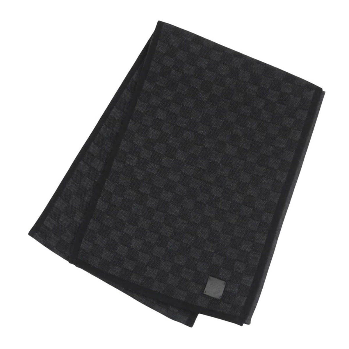 ルイヴィトン マフラー･ネオ プティ ダミエ M77988 ユニセックス ブラック グレー LOUIS VUITTON アパレル 小物