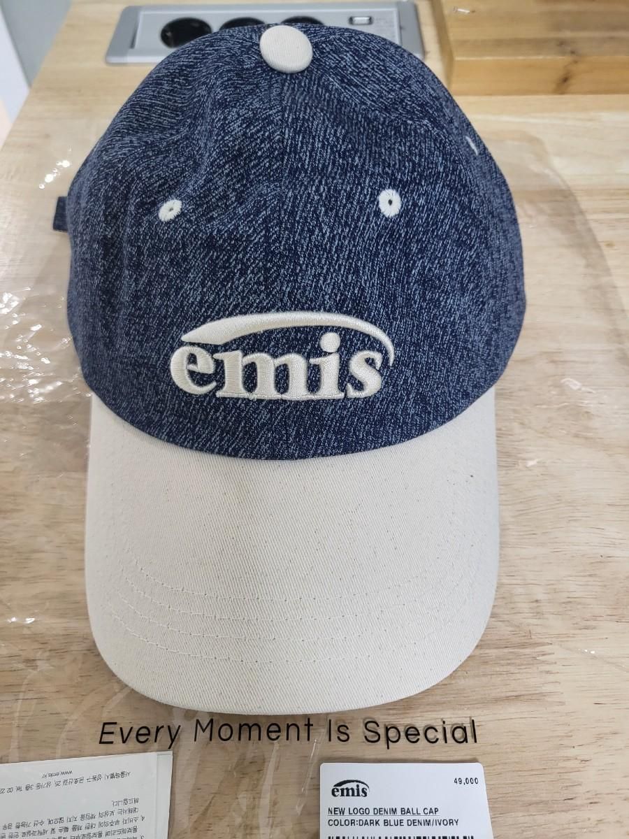 【雷市場（ポンジャン）商品韓国直送】emis(エミス) ニューロゴ デニムボールキャップ/エミースハット 新品