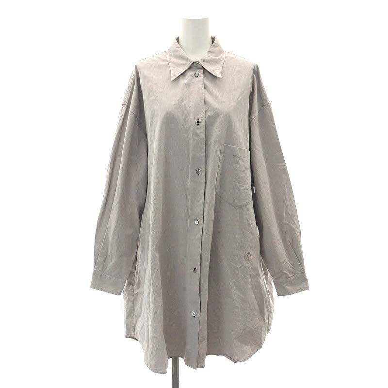 エムエムシックス メゾンマルジェラ MM6 Maison Margiela 22SS シャツワンピース コットン ひざ丈 長袖 S ライトグレー  S62CT0236 /HS □OS - メルカリ