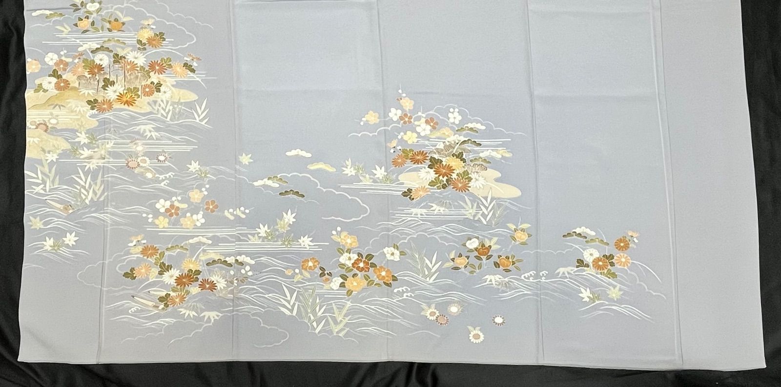 超豪華絢爛綺麗美品身丈163cm裄丈69cm薄紫正絹訪問着☆千總☆