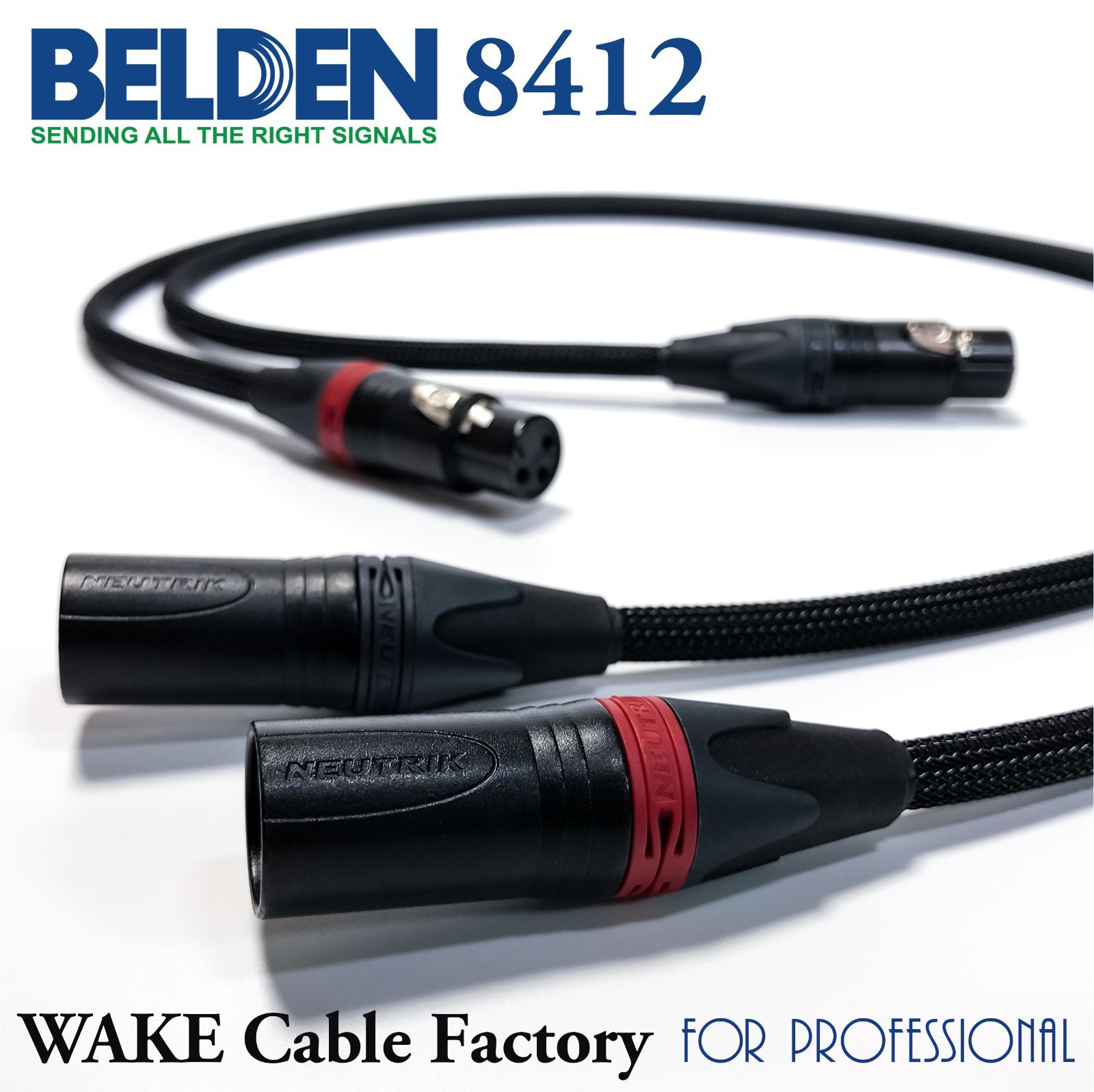 ☆プレミアム仕様！BELDEN8412☆XLRバランスケーブル75cm☆ステレオ