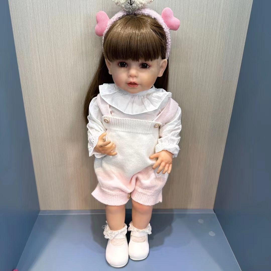 人形 赤ちゃん 人形 Reborn Doll 55cm 赤ちゃんリボーンドールデビュー フルシリコンドール ビニールリアル シリコンリボーンベビードールベビードール 赤ちゃん人形女の子プリンセス服手作りのクリスマスの誕生日プレゼント 最高な贈り物でしょう r9