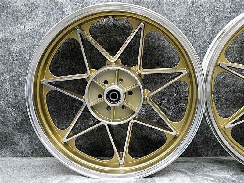 ＪＷＬ車検対応 ＸＪＲ４００ キャストホイール ゴールド セブン| 金 ナインキャスト 4HM 前後18インチ インチアップ XJR400R