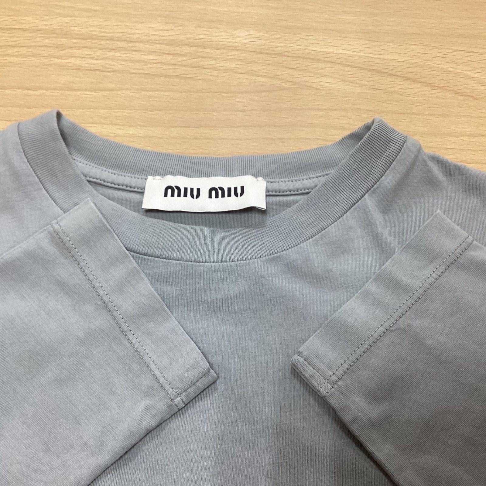 MA106 MIUMIU ミュウミュウ ジャージー Tシャツ ロングTシャツ