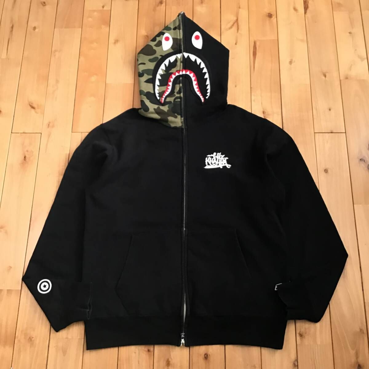 ☆XL☆ Wiz Khalifa × BAPE シャーク パーカー shark full zip hoodie 
