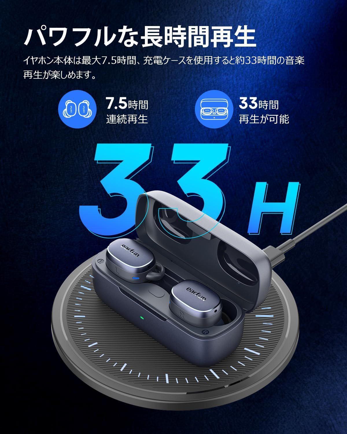 特価商品】Free Pro 2023金賞】EarFun 3 ANC機能ワイヤレスイヤホン
