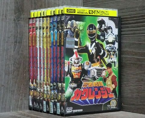 DVD 忍者戦隊カクレンジャー 全10巻 ケース無し発送 レンタル落ち 7q 0376