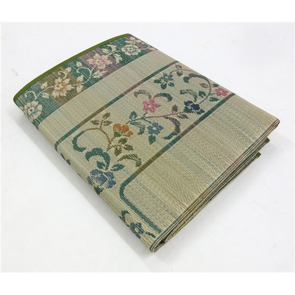 い草 ラグマット 絨毯 約200×200cm グリーン 日本製 縁：綿100％ エンペラー リビング ダイニング 模様替え