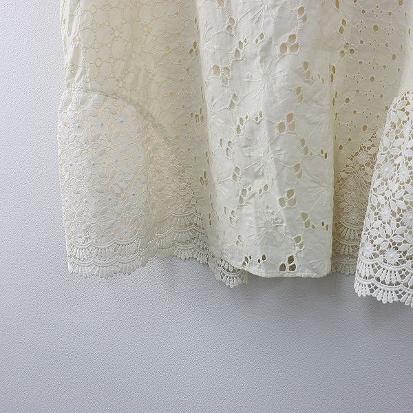 大きいサイズ Rose Tiara ローズティアラ レース チュニック 46 / 生成  