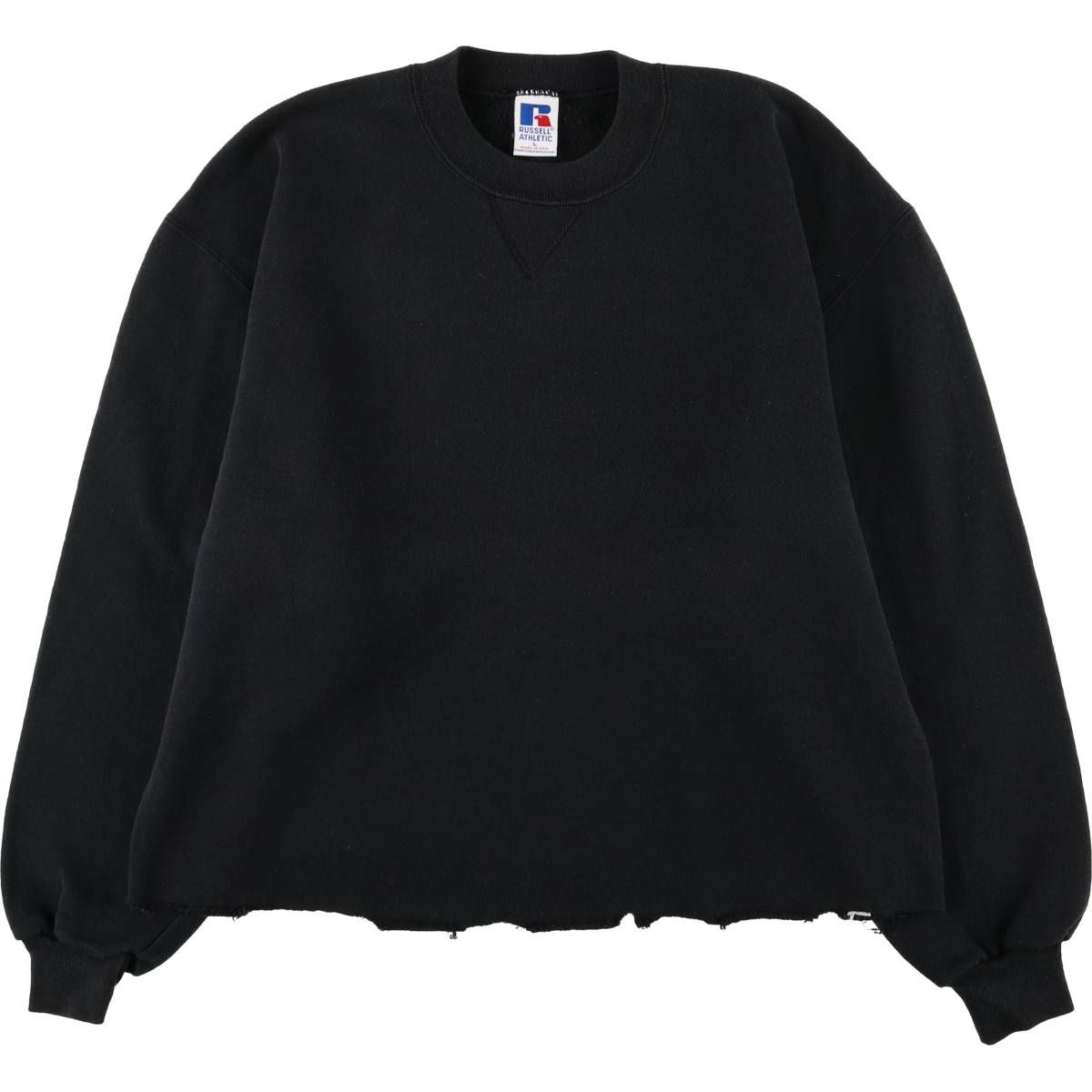 古着 90年代 ラッセル Russell カットオフ 無地 ブランクスウェットシャツ トレーナー メンズL相当 ヴィンテージ|eaa591118
