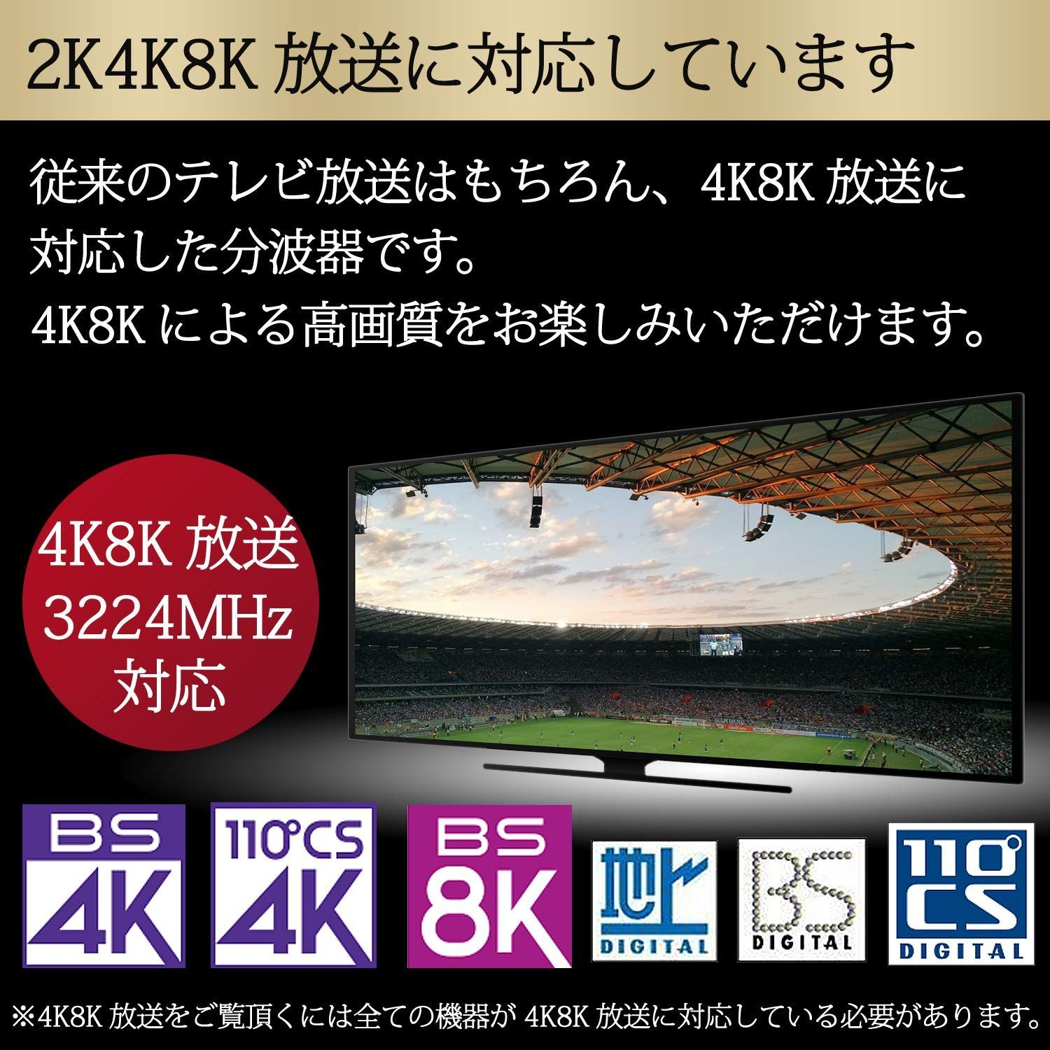 CS BS 地デジ CATV 放送対応 4K8K S-2C-FB 極細 アンテナ分波器 (スリム) ケーブル一体型 0.2m 分波器  金属ケース+3重シールド構造 1本 ニッケルメッキ F-Factory ホワイト FF-4877WH メルカリ