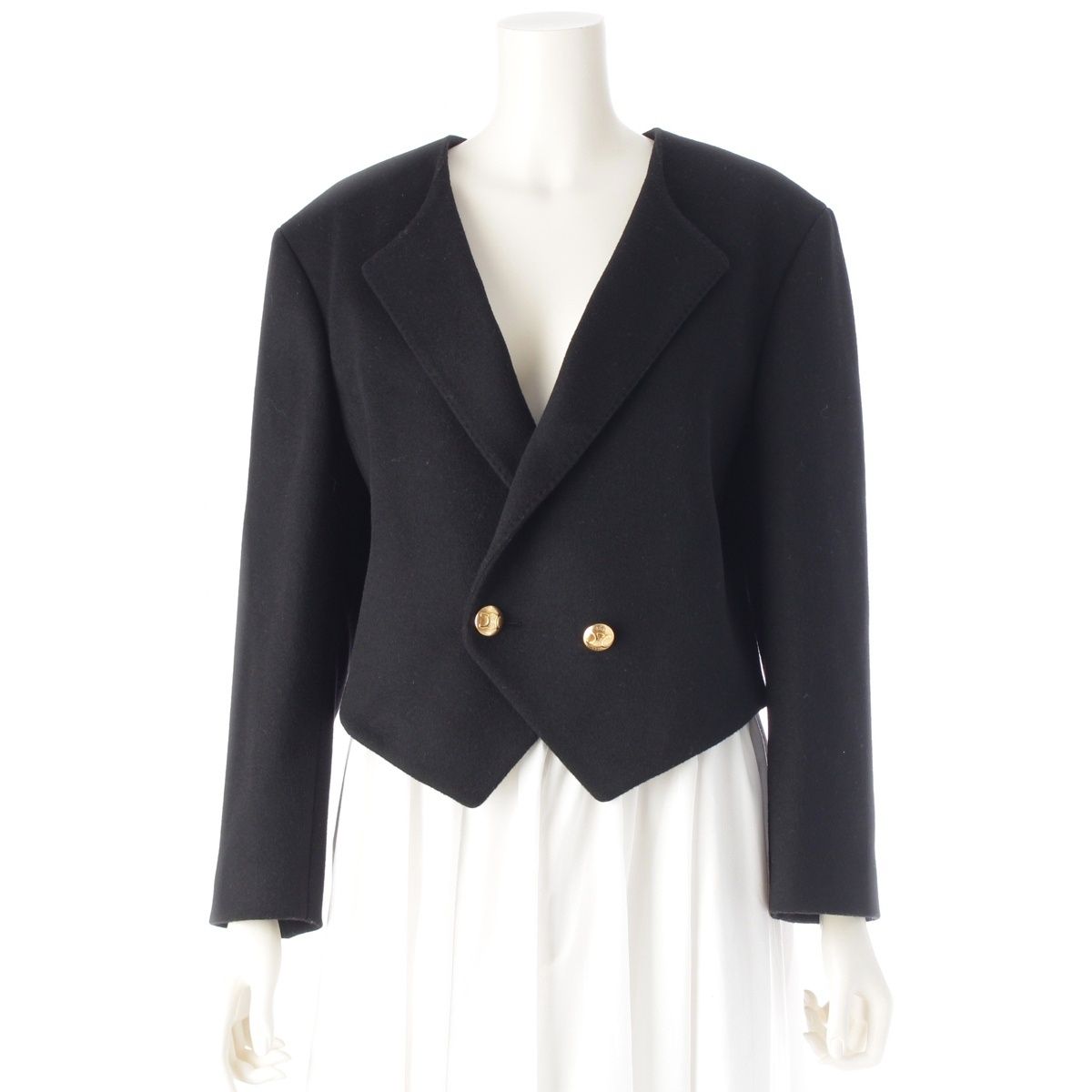 セリーヌ ウール トリオンフボタン ルーズ ミリタリージャケット 2V96L998K ブラック 34