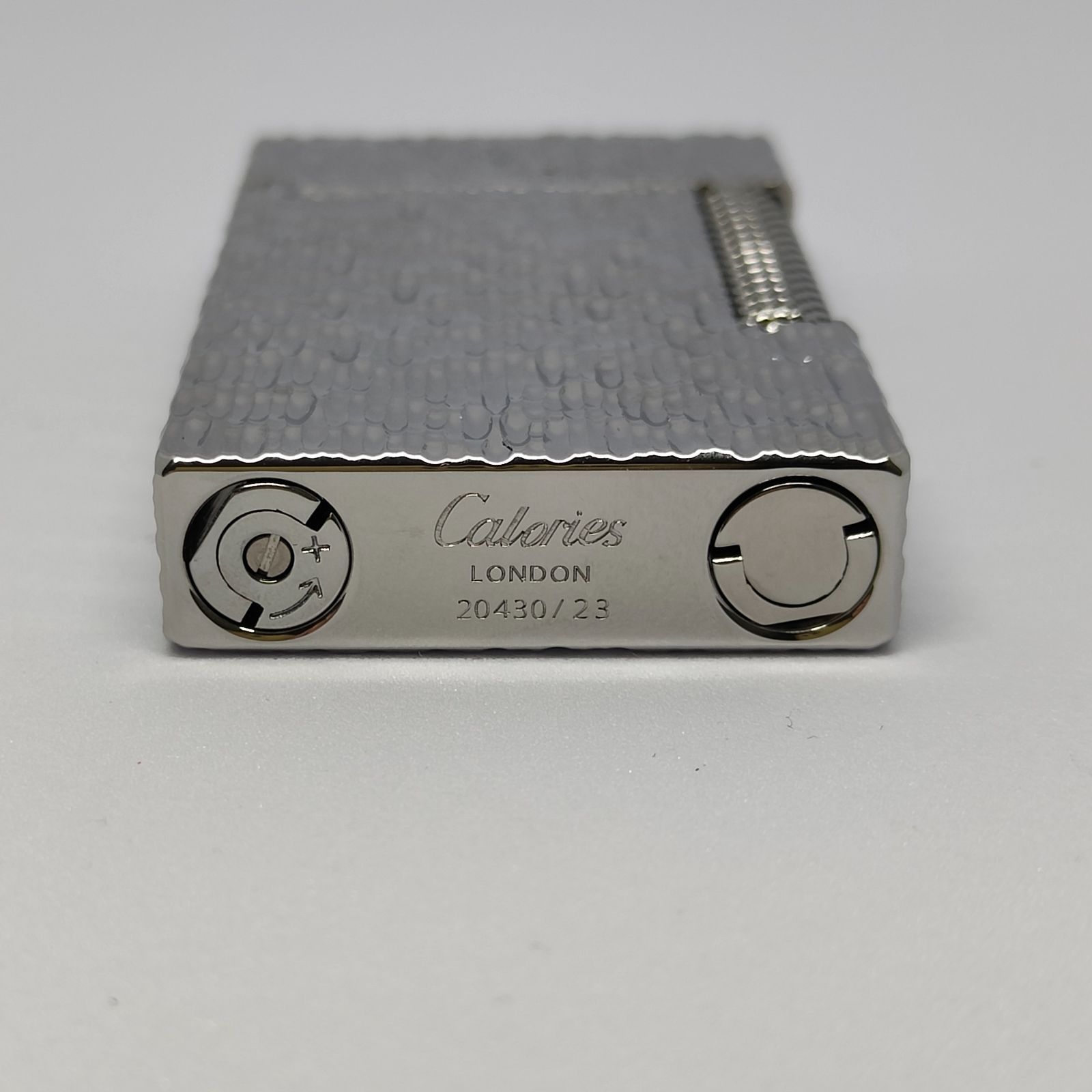 Caloriesガスライター「クレーターのスタイル」シルバー LS38 快音
