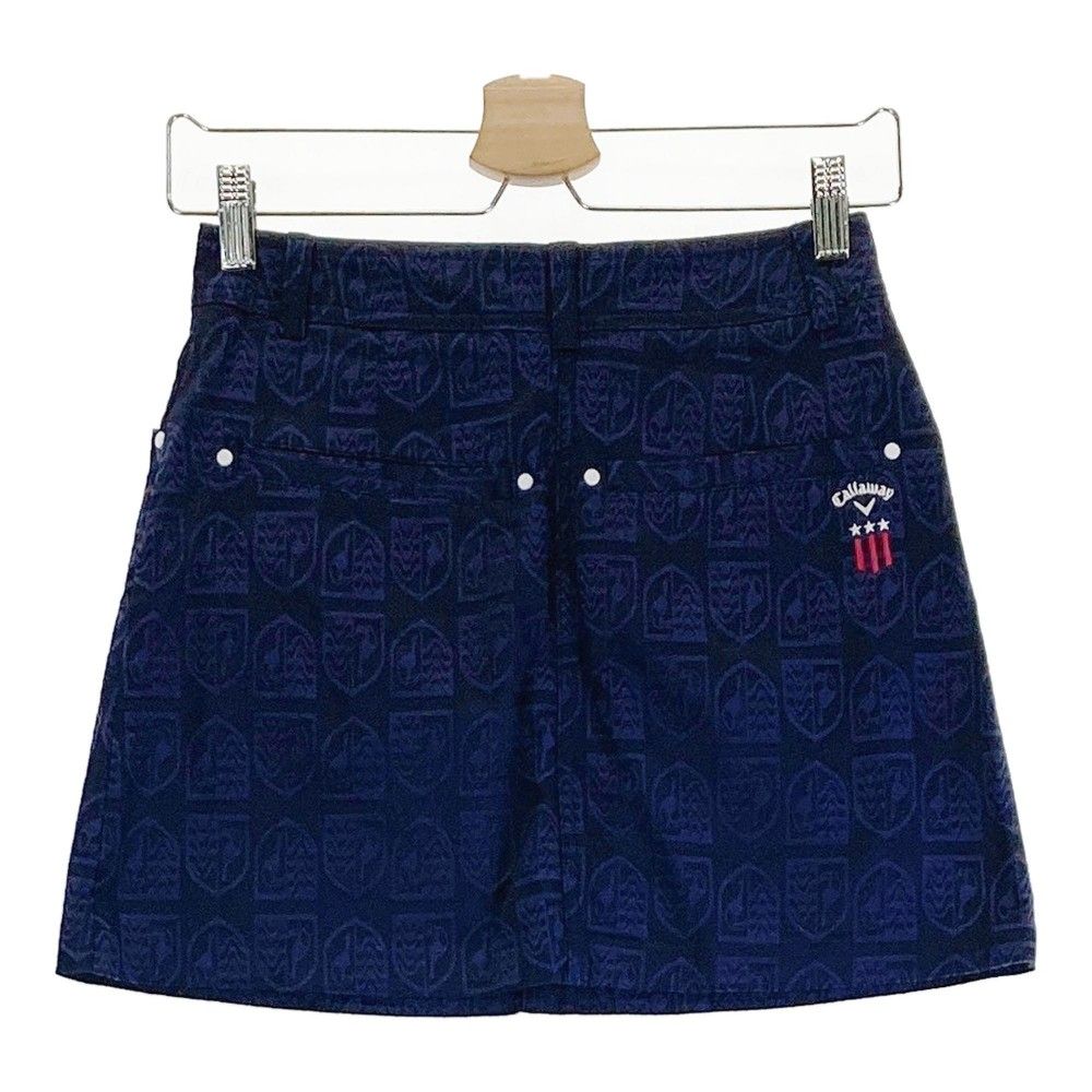 キャロウェイ CALLAWAY 星柄 ミニスカート S 紺 ネイビー サイズ：S CALLAWAY キャロウェイ スカート 星柄 ホワイト系