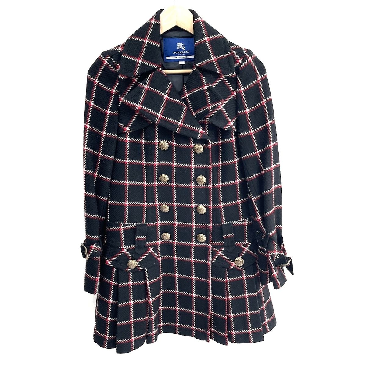 BURBERRY BLUE LABEL チェック柄コート サイズ38 COAT ファッション BURBERRY BLUE LABEL チェック柄コート サイズ38