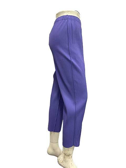 新古品 ISSEY MIYAKE ME イッセイミヤケミー プリーツパンツ パープル _S08_s-0420-r08_セルモアから