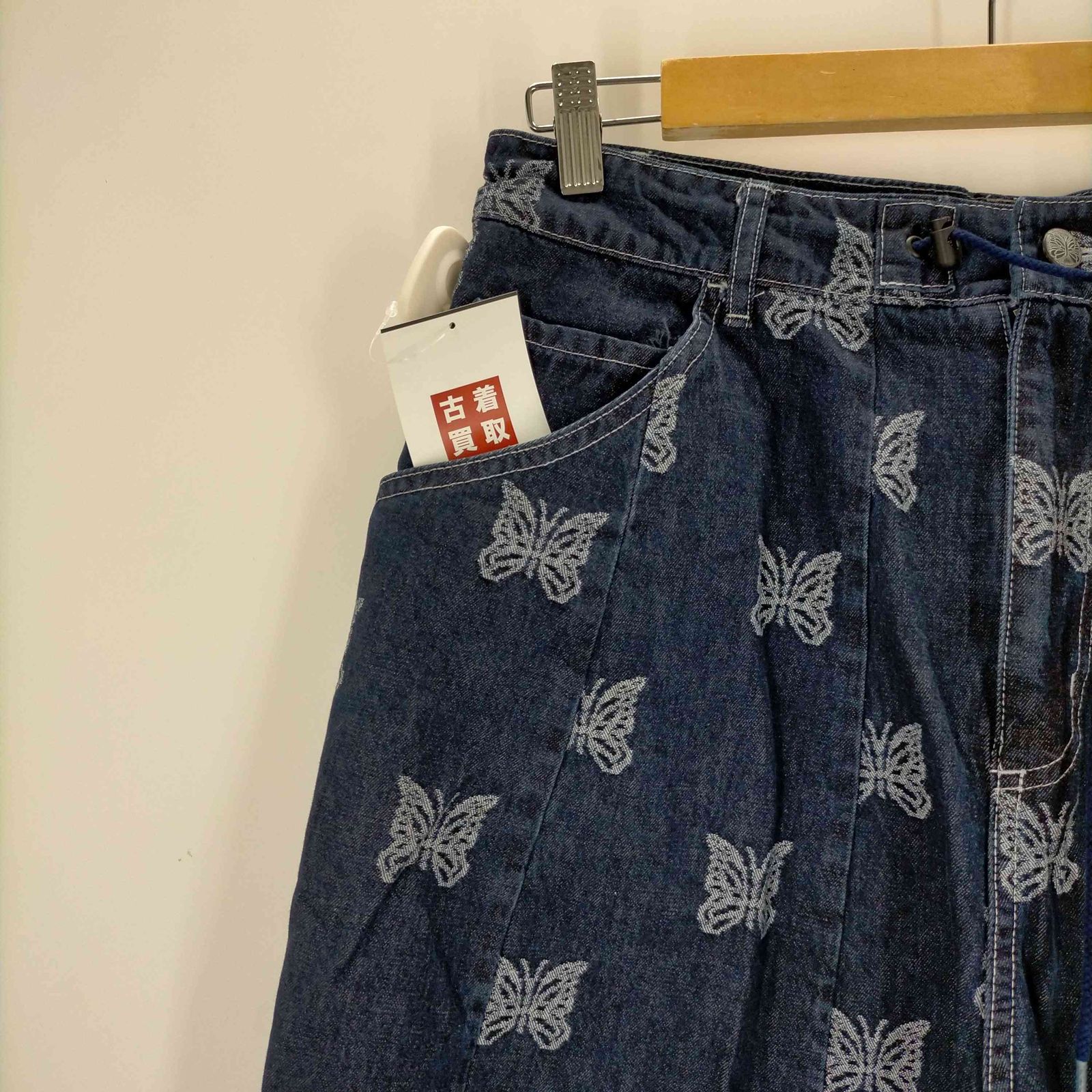 ニードルズ Needles H.D. Pant Jean 総柄パピヨン刺繍 10オンスデニム 