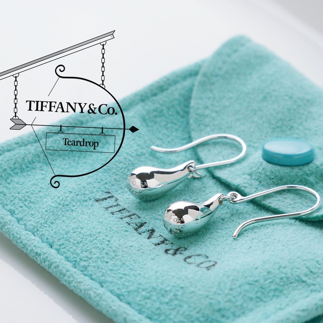 ティファニー ティアドロップ 925 ピアス - c.1990s - メルカリ