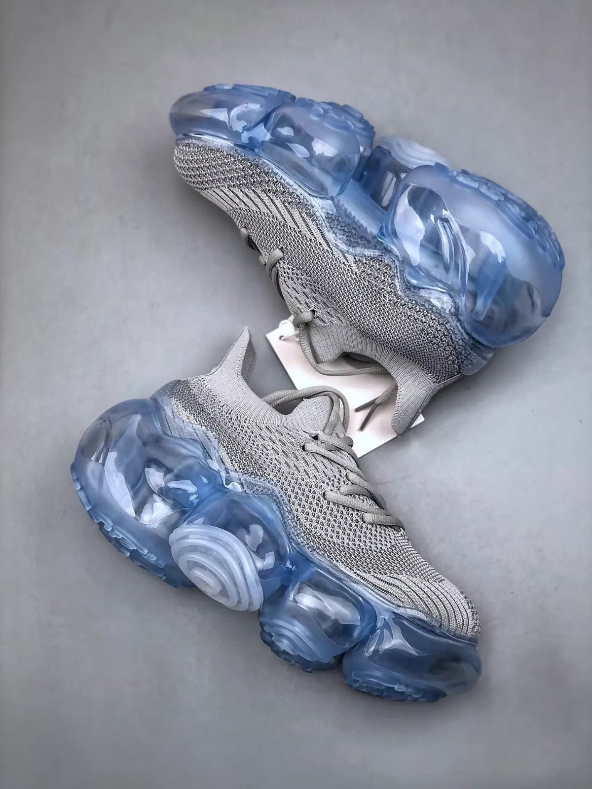 grounds グラウンズ スニーカー シンプル カジュアルシューズ レディース ブルー グレー