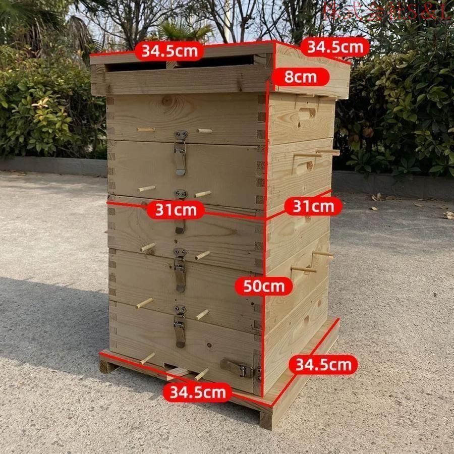 5階 蜜蜂巣箱 ミツバチ 巣箱 杉材養蜂箱キット 焼彩仕上 ワックスを煮る 5階の格子箱 株式会社S&L防湿 防虫 防水 簡単インストール