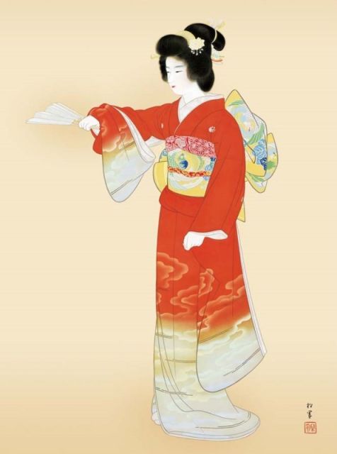 種類1：f4 額絵 上村松園 序の舞 f8・f6・f4サイズ 日本の名画