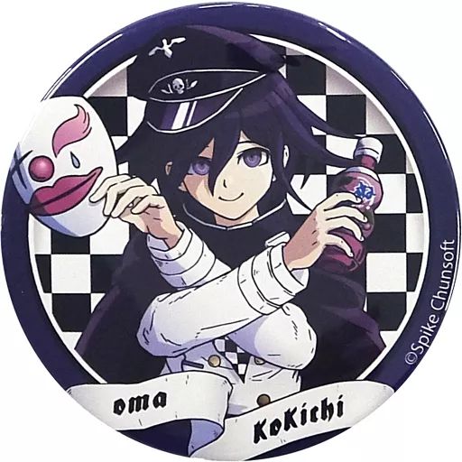 ニューダンガンロンパV3 LISTEN FLAVOR 王馬小吉　缶バッジ 中古】バッジ・ピンズ 王馬小吉のライアー缶バッジ 「LISTEN FLAVOR