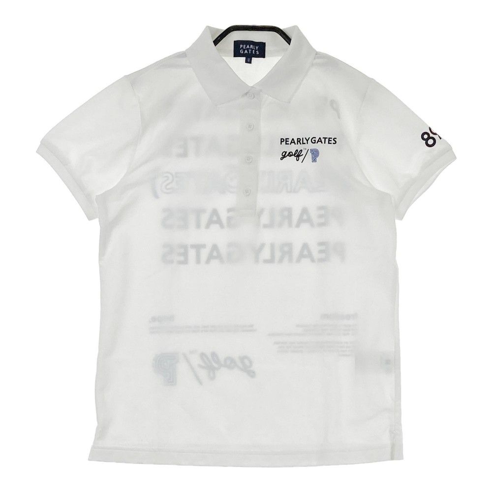サイズ：1 PEARLY GATES パーリーゲイツ 2024年モデル ニコちゃん ハイネック長袖Tシャツ  ホワイト系 [240101416183] ゴルフウェア レディース ストスト サイズ：1 PEARLY GATES パーリーゲイツ 2024年モデル ニコ