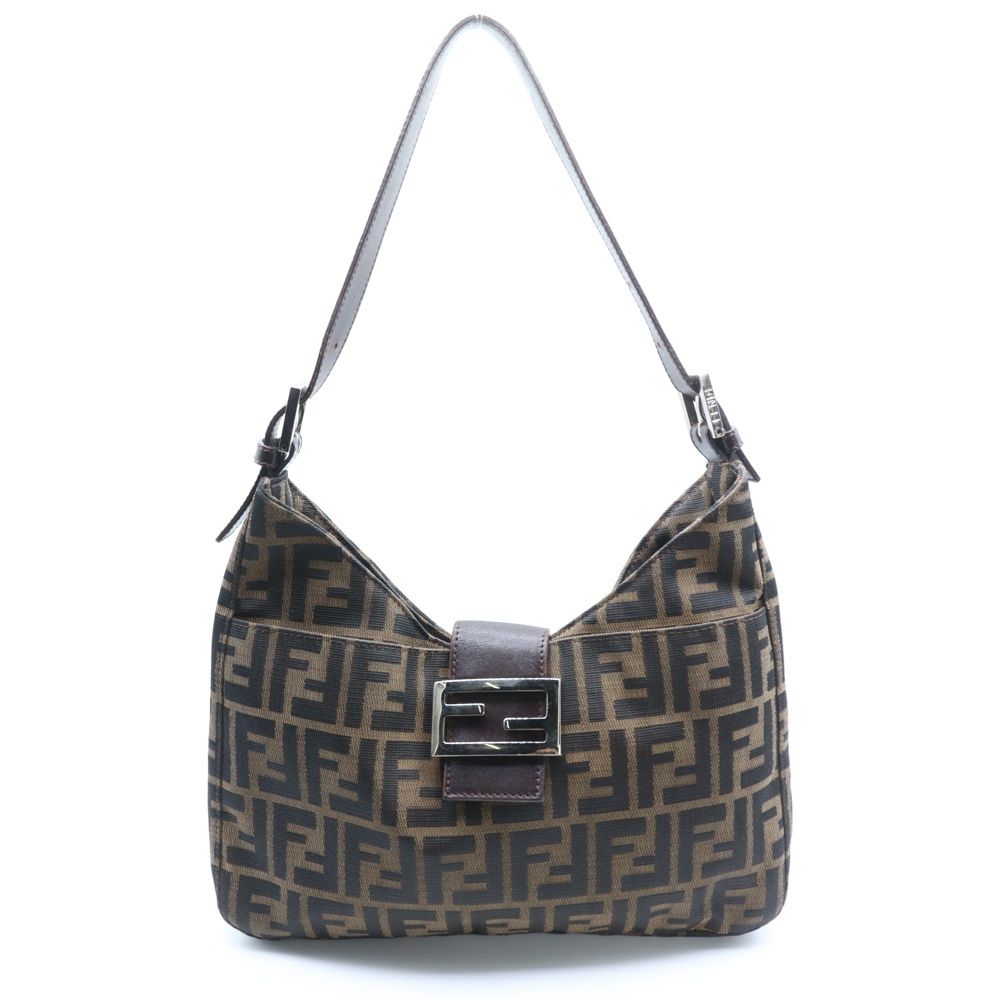 FENDI フェンディ ズッカ FFロゴ マンマバケット ワンショルダーバッグ ハンドバッグ ブラウン 26569